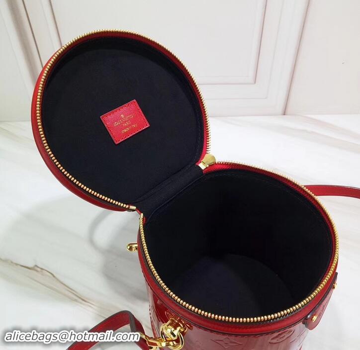 Best Grade Louis Vuitton Monogram Vernis Leather Canvas Cannes Beauty Case Bucket Bag M53998 Rouge 2019