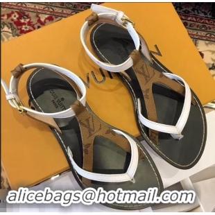 New Style Louis Vuitton City Break Flat Sandals LV93307 White 2019