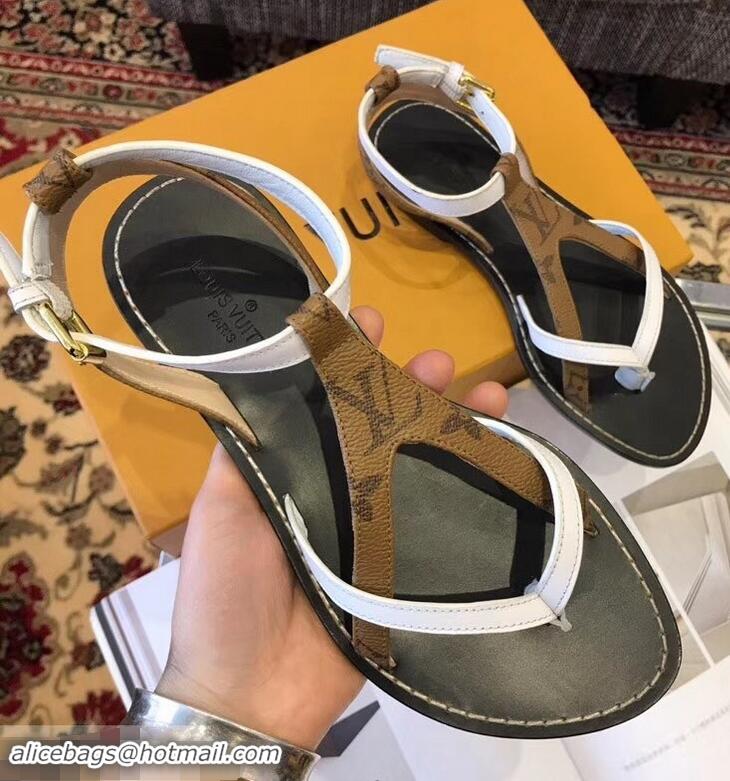 New Style Louis Vuitton City Break Flat Sandals LV93307 White 2019