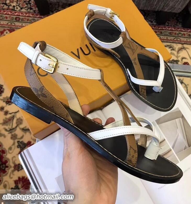 New Style Louis Vuitton City Break Flat Sandals LV93307 White 2019