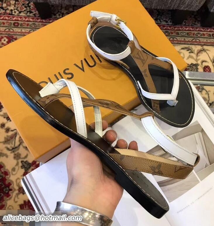 New Style Louis Vuitton City Break Flat Sandals LV93307 White 2019