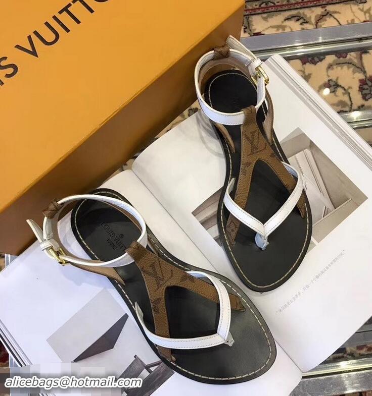 New Style Louis Vuitton City Break Flat Sandals LV93307 White 2019