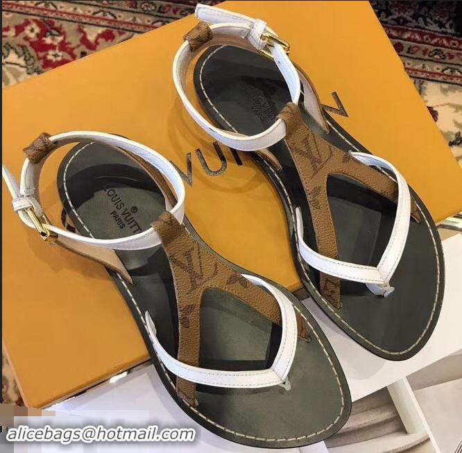 New Style Louis Vuitton City Break Flat Sandals LV93307 White 2019