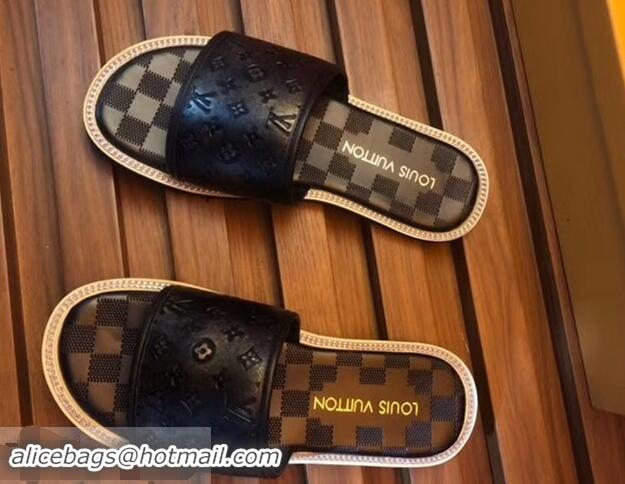 Classic Discount Louis Vuitton Damier Graphite Men's Slides LV93001