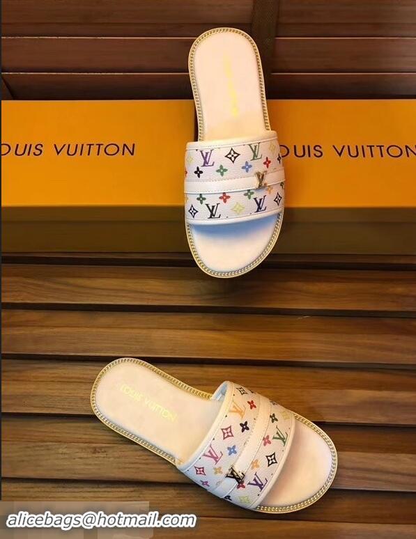 Most Popular Louis Vuitton Multicolor Monogram Men's Slides LV93005