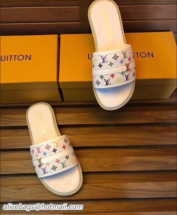 Most Popular Louis Vuitton Multicolor Monogram Men's Slides LV93005