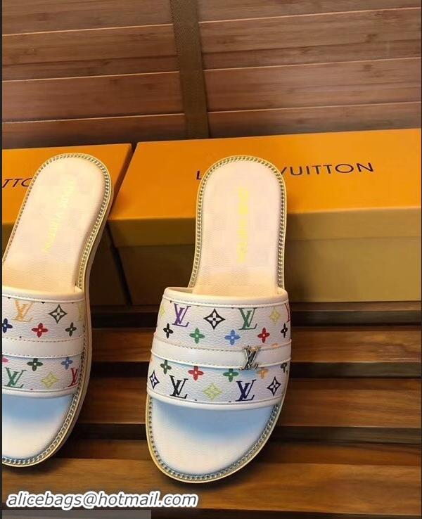 Most Popular Louis Vuitton Multicolor Monogram Men's Slides LV93005