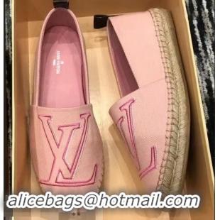 Shop Grade Louis Vuitton Seashore Flat Espadrilles LV94809 Rose Clair 2019