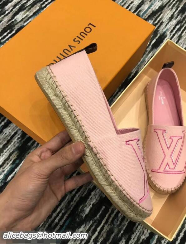 Shop Grade Louis Vuitton Seashore Flat Espadrilles LV94809 Rose Clair 2019