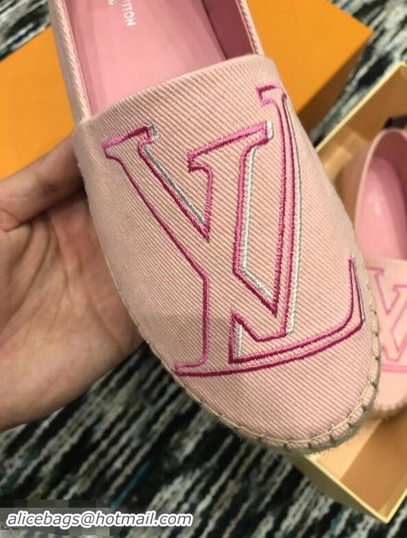 Shop Grade Louis Vuitton Seashore Flat Espadrilles LV94809 Rose Clair 2019