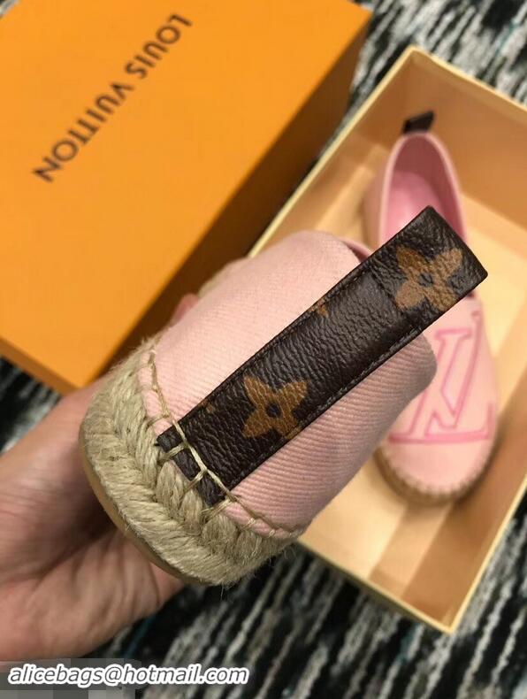 Shop Grade Louis Vuitton Seashore Flat Espadrilles LV94809 Rose Clair 2019