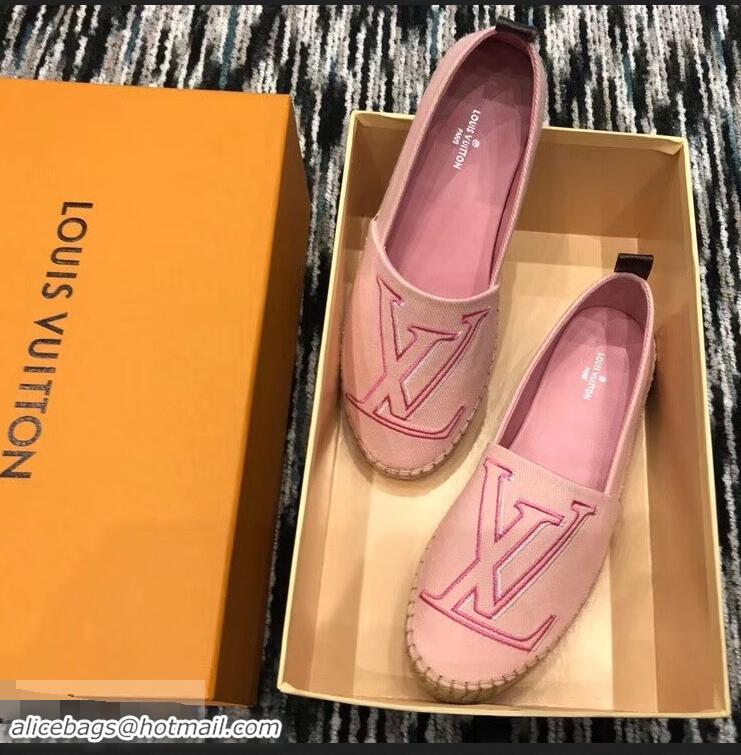 Shop Grade Louis Vuitton Seashore Flat Espadrilles LV94809 Rose Clair 2019