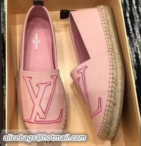 Shop Grade Louis Vuitton Seashore Flat Espadrilles LV94809 Rose Clair 2019