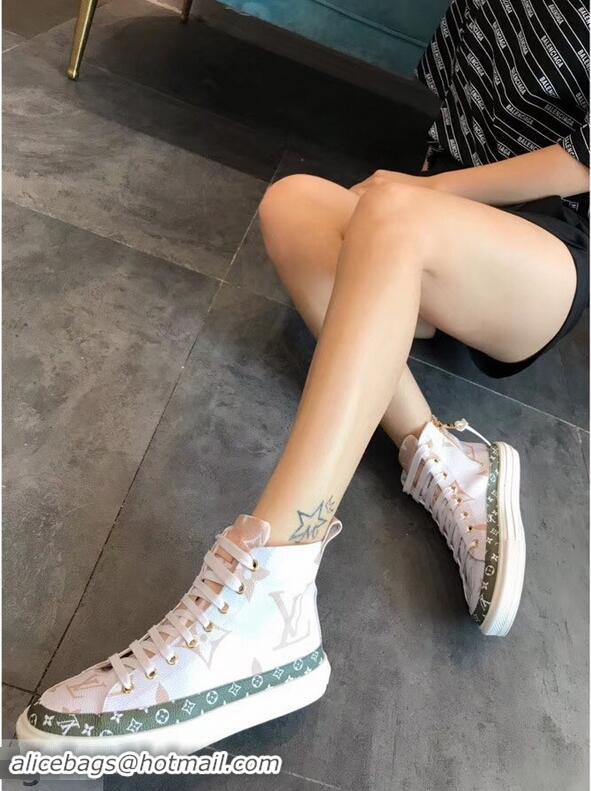 Cheapest Louis Vuitton Stellar Sneakers Boots LV94336 White/Green Summer 2019