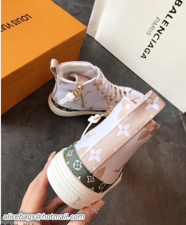 Cheapest Louis Vuitton Stellar Sneakers Boots LV94336 White/Green Summer 2019