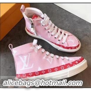 Shop Cheap Louis Vuitton Stellar Sneakers Boots LV94336 Pink/Red Summer 2019