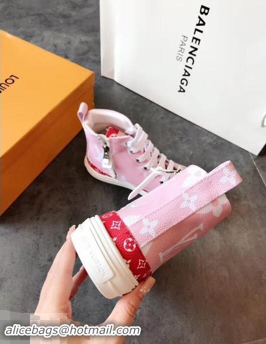 Shop Cheap Louis Vuitton Stellar Sneakers Boots LV94336 Pink/Red Summer 2019