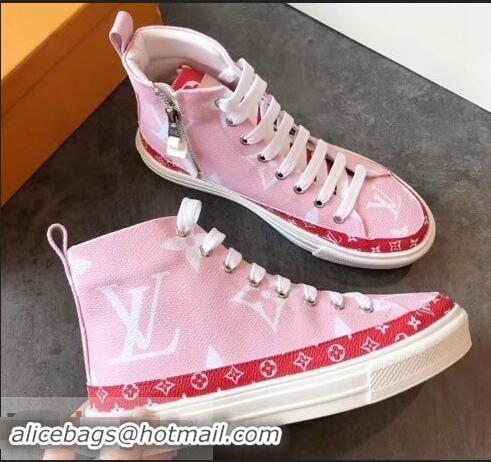 Shop Cheap Louis Vuitton Stellar Sneakers Boots LV94336 Pink/Red Summer 2019