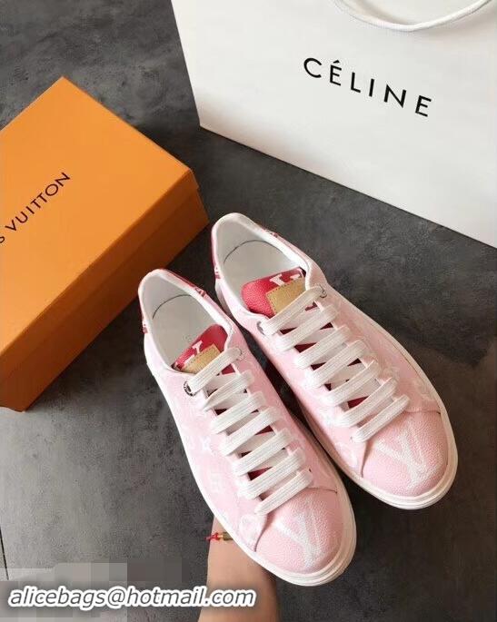 Good Quality Louis Vuitton Time Out Sneakers LV94338 Pink/Red Summer 2019