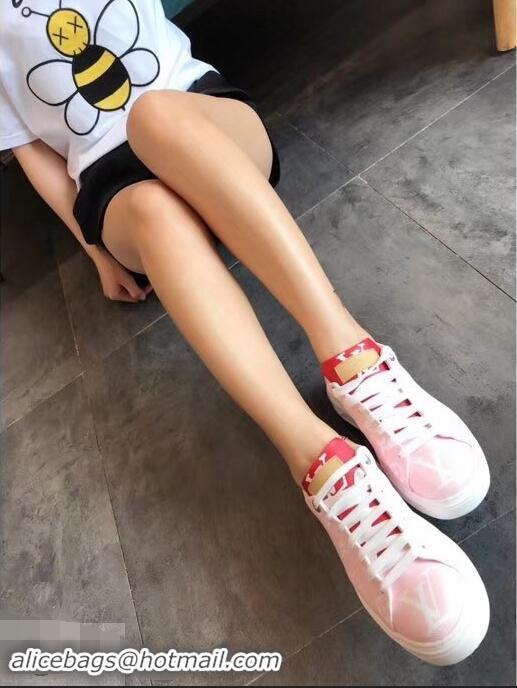 Good Quality Louis Vuitton Time Out Sneakers LV94338 Pink/Red Summer 2019