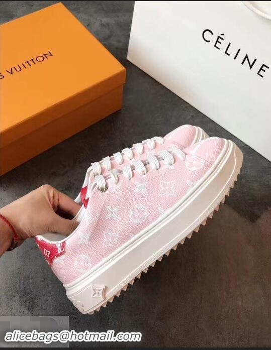 Good Quality Louis Vuitton Time Out Sneakers LV94338 Pink/Red Summer 2019