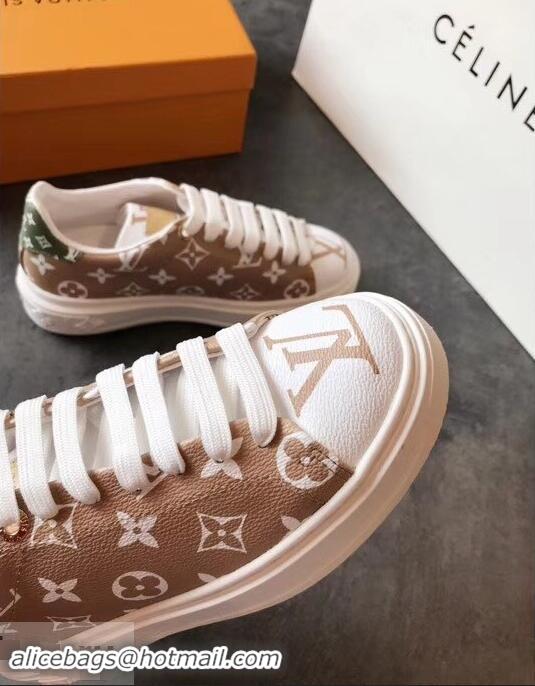 Low Price Louis Vuitton Time Out Sneakers LV94338 White/Green Summer 2019