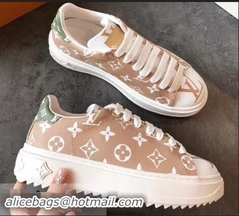 Low Price Louis Vuitton Time Out Sneakers LV94338 White/Green Summer 2019