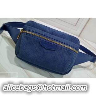 Low Cost Louis Vuitton Denim Fabric Outdoor Bumbag M44741 Navy 2019