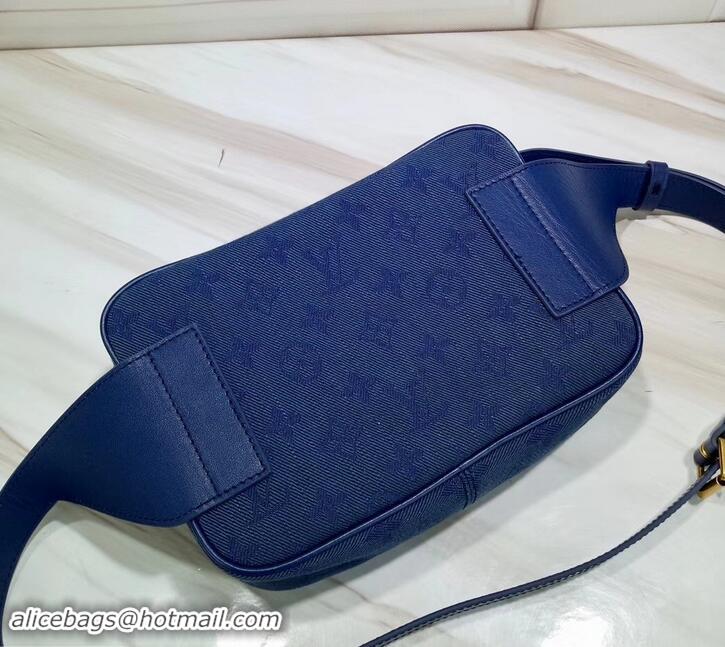 Low Cost Louis Vuitton Denim Fabric Outdoor Bumbag M44741 Navy 2019