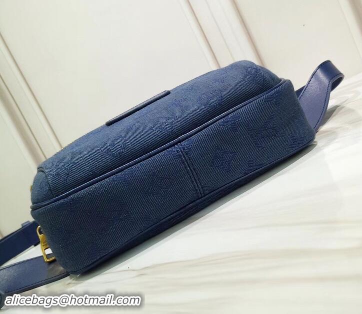 Low Cost Louis Vuitton Denim Fabric Outdoor Bumbag M44741 Navy 2019