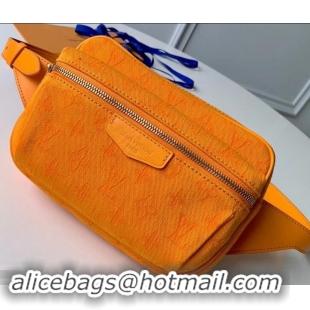 Best Price Louis Vuitton Denim Fabric Outdoor Bumbag M44623 Ocher 2019