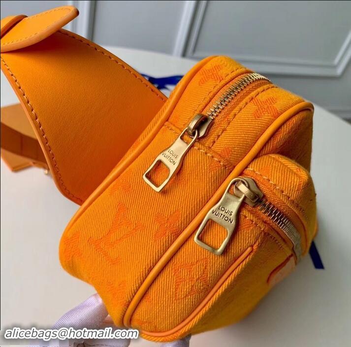 Best Price Louis Vuitton Denim Fabric Outdoor Bumbag M44623 Ocher 2019