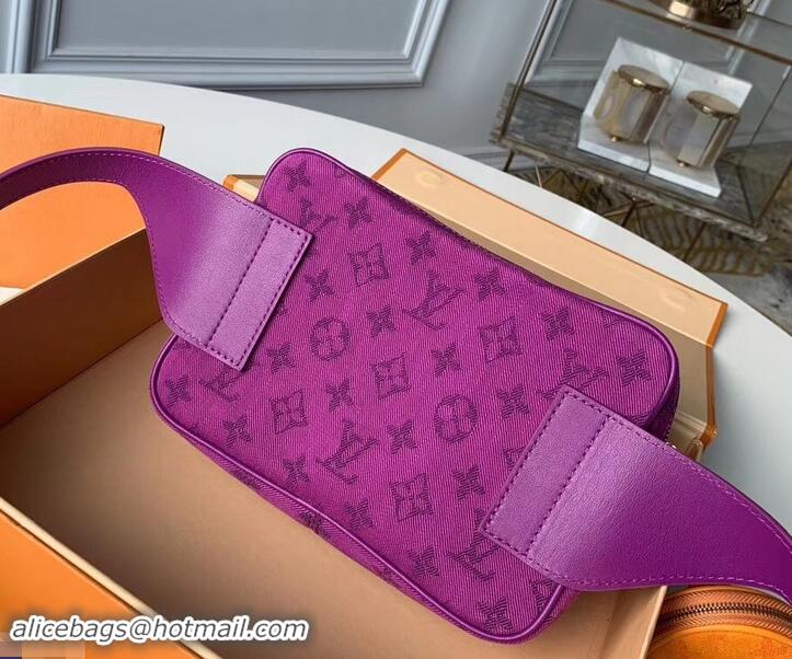 Top Quality Louis Vuitton Denim Fabric Outdoor Bumbag M44624 Purple 2019