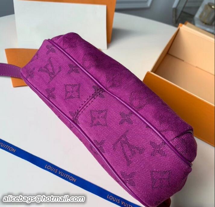 Top Quality Louis Vuitton Denim Fabric Outdoor Bumbag M44624 Purple 2019