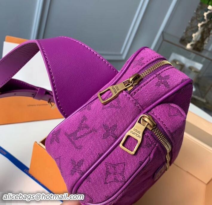 Top Quality Louis Vuitton Denim Fabric Outdoor Bumbag M44624 Purple 2019