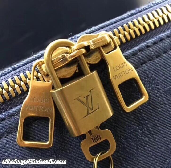 Duplicate Louis Vuitton Denim Fabric Keepall Bandoulière 50 Bag M44645 Navy 2019