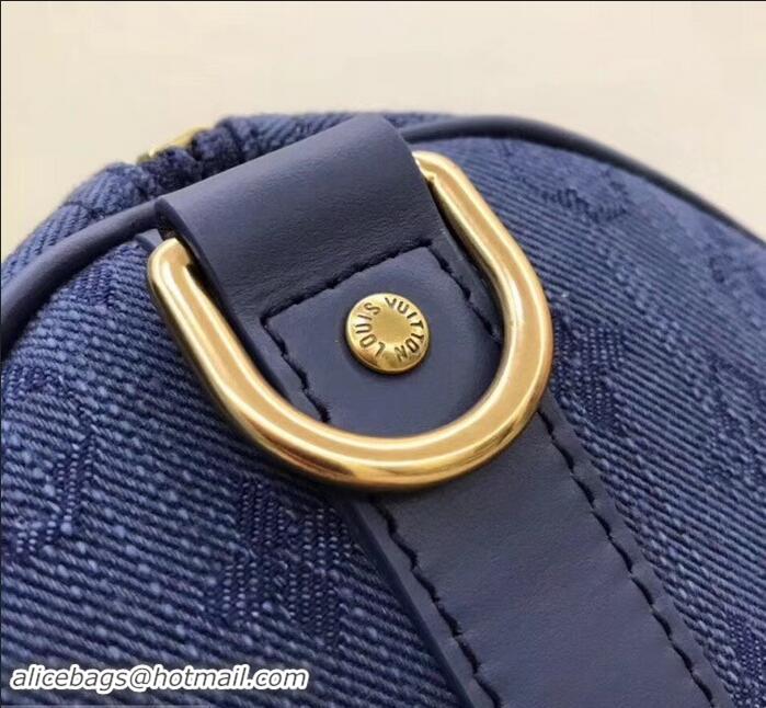 Duplicate Louis Vuitton Denim Fabric Keepall Bandoulière 50 Bag M44645 Navy 2019