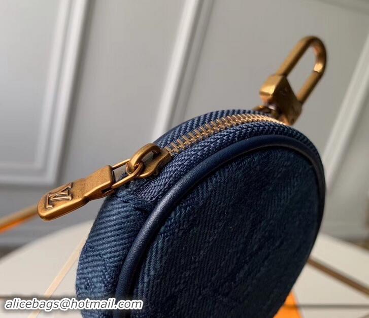 Promotion Louis Vuitton Monogram Denim Bag Charm & Key Holder M68290 Navy 2019