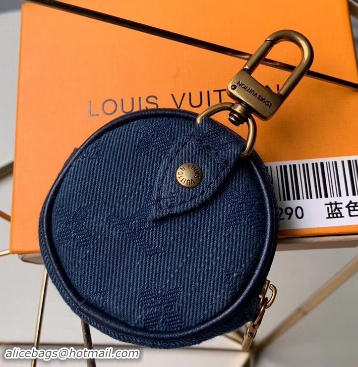 Promotion Louis Vuitton Monogram Denim Bag Charm & Key Holder M68290 Navy 2019