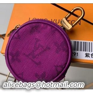 Best Price Louis Vuitton Monogram Denim Bag Charm & Key Holder M68291 Purple 2019