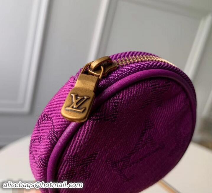 Best Price Louis Vuitton Monogram Denim Bag Charm & Key Holder M68291 Purple 2019