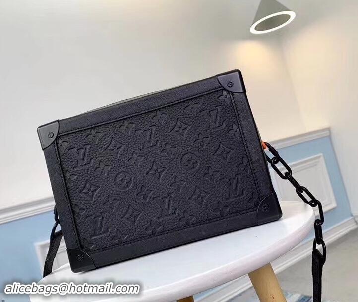 Custom Louis Vuitton Taurillon Monogram Soft Trunk Bag M53288 Black 2019