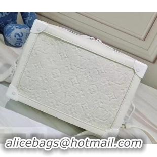 New Style Louis Vuitton Taurillon Monogram Soft Trunk Bag M53287 White 2019