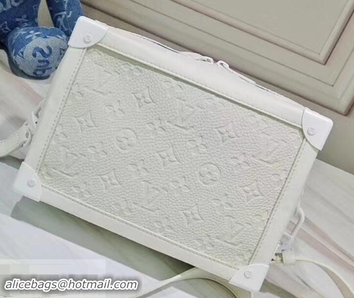 New Style Louis Vuitton Taurillon Monogram Soft Trunk Bag M53287 White 2019