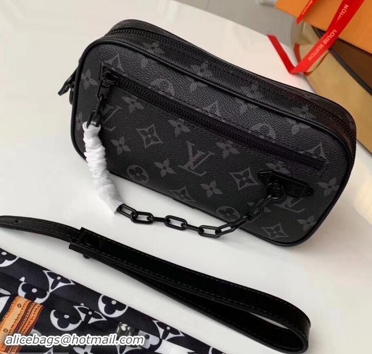 Low Price Louis Vuitton Monogram Eclipse Canvas Pochette Volga Pouch Bag M44482 2019