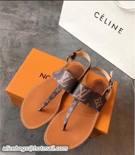 Low Price Louis Vuitton Formentera Flat Thong Sandals LV92342 Brown Summer 2019