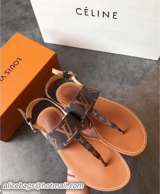 Low Price Louis Vuitton Formentera Flat Thong Sandals LV92342 Brown Summer 2019