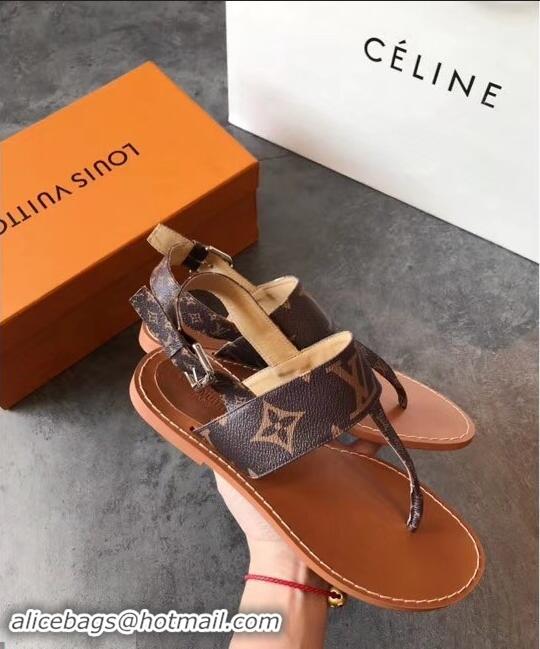 Low Price Louis Vuitton Formentera Flat Thong Sandals LV92342 Brown Summer 2019