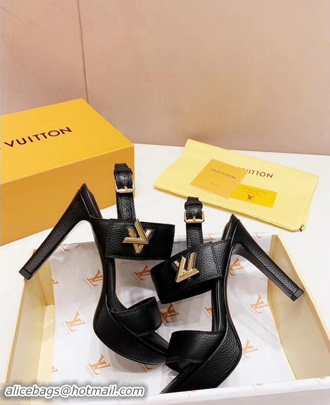 Unique Style Louis Vuitton Heel 10.5cm Platform 2cm Horizon Sandals LV94901 Black 2019