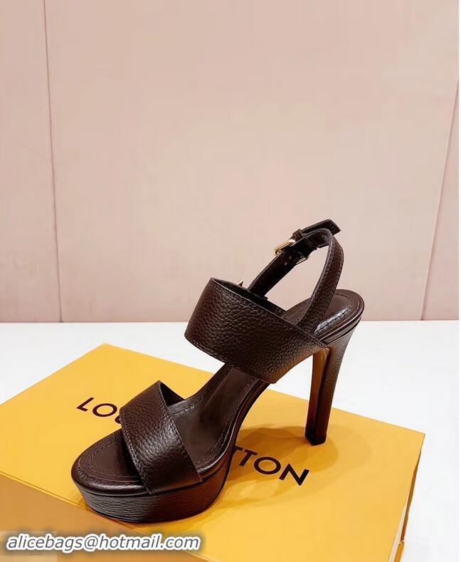 Good Looking Louis Vuitton Heel 10.5cm Platform 2cm Horizon Sandals LV94901 Coffee 2019